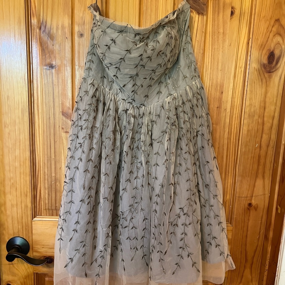 Project Alabama/Anthropologie Elegant Gray Sleeveless Dress